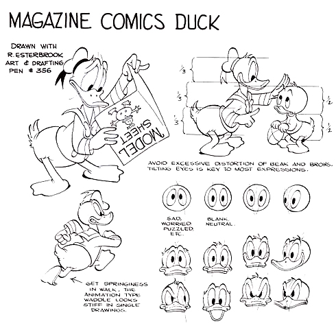 Modelsheet Donald Duck