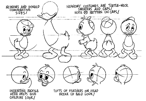 Modelsheet Tick, Trick und Track Duck