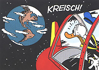 Donald Duck im Weltraum